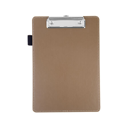 Sekreterlik,A5 Küçük Boy,Kapaksız,A5 Clipboard Vegan Suni Deri,17,5x24,5 cm.,Vizon