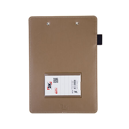 Sekreterlik,A5 Küçük Boy,Kapaksız,A5 Clipboard Vegan Suni Deri,17,5x24,5 cm.,Vizon