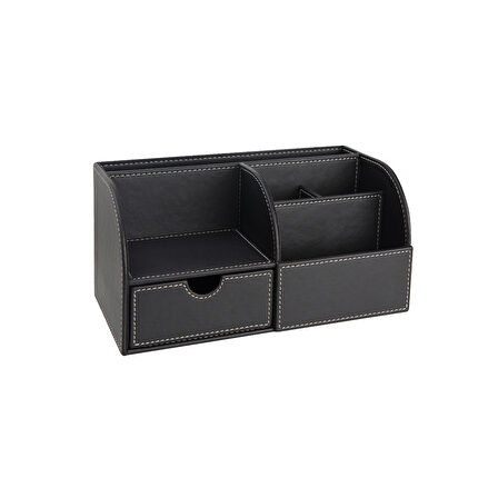 Masa Üstü Düzenleyici,Kalemlik,Kumandalık,Küpbloknotluk,Tabletlik,Kitaplık,6 Gözlü,Çekmeceli,Desktop Organizer,Vegan,24,5*13*12