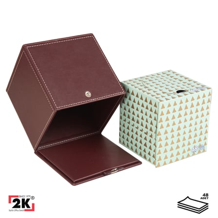 Peçetelik,Butik Kutu Mendil,Kağıt Mendil Muhafaza Kutusu,Vegan Deri,13*13*13 cm. Bordo
