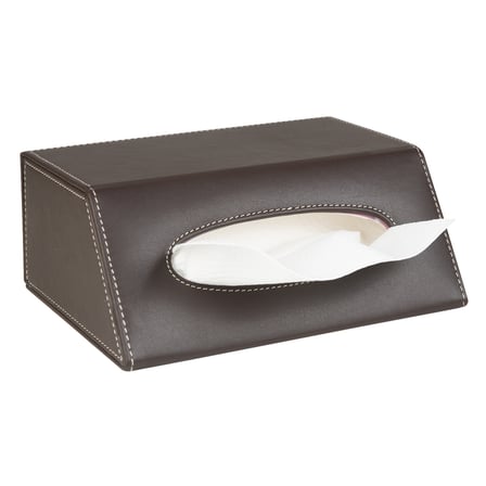 Peçetelik,Çek Al El ve Yüz Havlusu Kutu Mendil,Kağıt Mendil Muhafaza Kutusu,Vegan Deri,9*22*18 cm. Kahverengi