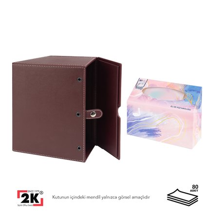 Peçetelik,Çek Al El ve Yüz Havlusu Kutu Mendil,Kağıt Mendil Muhafaza Kutusu,Vegan Deri,9*22*18 cm. Bordo