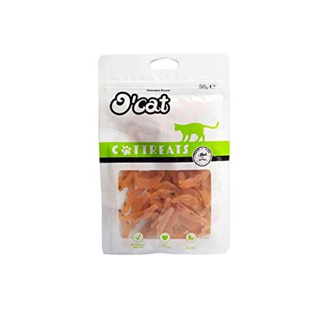 O Cat Tavuk ve Brokoli Cips Kedi Ödülü 50 Gr