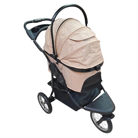 Zampa Melona Kedi ve Köpek Arabası Haki 40x60x80 cm