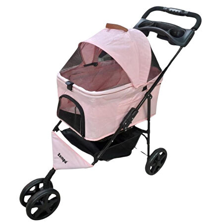 Zampa Venüs Kedi ve Köpek Arabası Pembe 50x80x90 cm