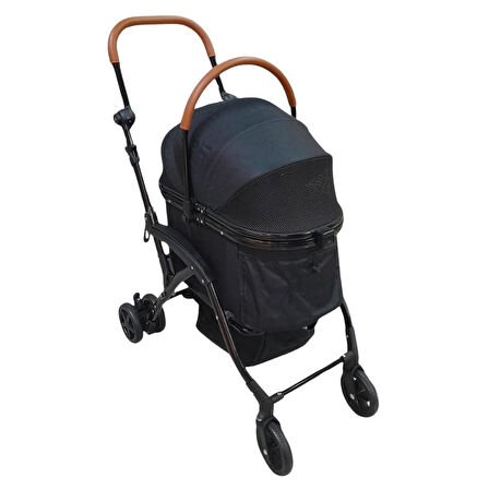 Zampa Orbit Kedi ve Köpek Arabası Siyah 50x70x100 cm