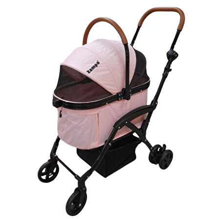 Zampa Orbit Kedi ve Köpek Arabası Pembe 50x70x100 cm