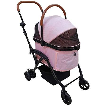 Zampa Orbit Kedi ve Köpek Arabası Pembe 50x70x100 cm