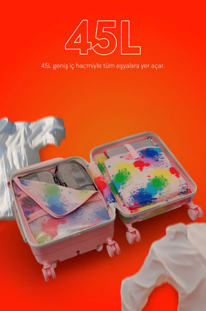 Zampago Cheerful Çocuk Valizi– Binilebilir, Düşme Engelleyici