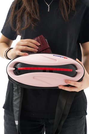 Zampago LED Işıklı Sert Korumalı Bel Çantası – USB Şarjlı, Su Geçirmez, Darbe Dayanıklı
