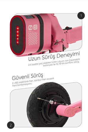 3 Tekerlekli Katlanabilir Elektrikli Oturulabilir Scooter – Hafif, Taşınabilir, Uzun Menzilli