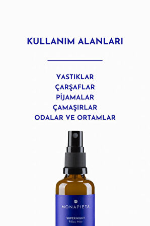 Mükemmel Gece Uykusu Yastık Spreyi | Kaliteli & Derin Uyku | 11 Değerli Esansiyel Yağ | 50 ml