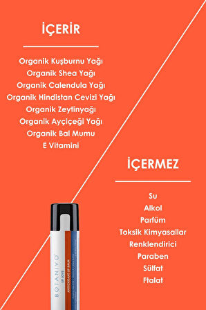 Antioksidan Dudak Bakım & Onarım Balmı | Nemlendirici, Besleyici, Koruyucu | Organik | 5 ml Stick