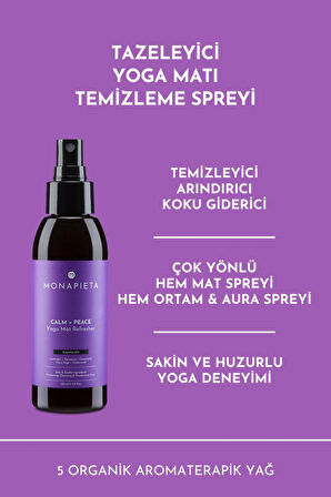 Tazeleyici Yoga Matı Temizleme Spreyi | Yenileyici & Koku Giderici | Sakin & Huzurlu Aura | 125 ml