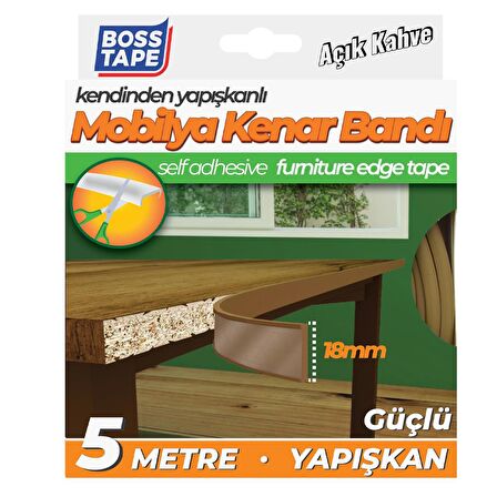 Boss Tape Yapışkanlı Açık Kahve Masa Mobilya Kenar Bandı