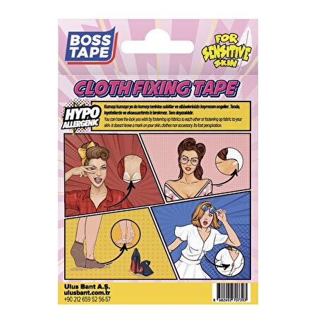 Boss Tape 2 Ebatlı Kıyafet Sabitleme Dekolte Kapama Bandı