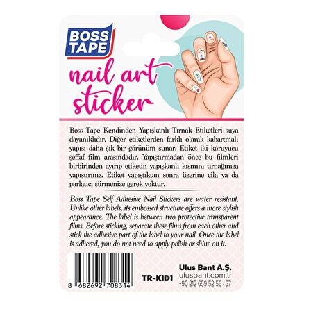 Yapışkanlı Tırnak Etiketi Sticker Tırnak Süsleme Nail Art Tattoo Dövmesi