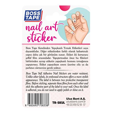 Yapışkanlı Tırnak Etiketi Sticker Tırnak Süsleme Nail Art Tattoo Dövmesi Skull