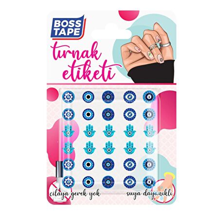 Yapışkanlı Tırnak Etiketi Sticker Tırnak Süsleme Nail Art Tattoo Dövmesi Nazar