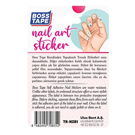 Yapışkanlı Tırnak Etiketi Sticker Tırnak Süsleme Nail Art Tattoo Dövmesi Nazar