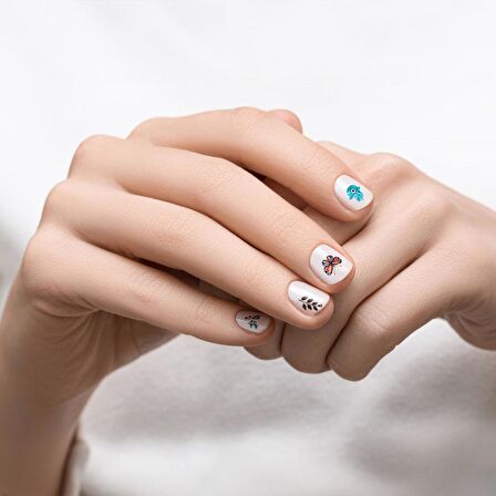 Yapışkanlı Tırnak Etiketi Sticker Tırnak Süsleme Nail Art Tattoo Dövmesi Pati
