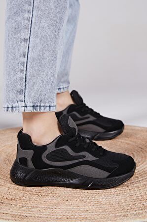 Tonny Black Siyah Unisex Spor Ayakkabı V2901 Siyah-36