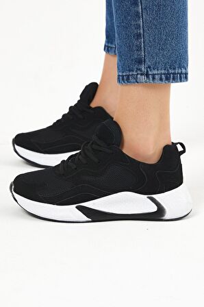 Tonny Black Siyah Beyaz Unisex Spor Ayakkabı V2901 Siyah Beyaz-44