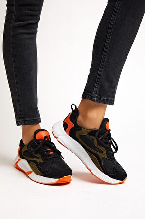Tonny Black Siyah Turuncu Unisex Spor Ayakkabı V2901 Siyah Turuncu-43