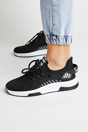 Tonny Black Siyah Beyaz Unisex Spor Ayakkabı Tbqnl Siyah Beyaz-43