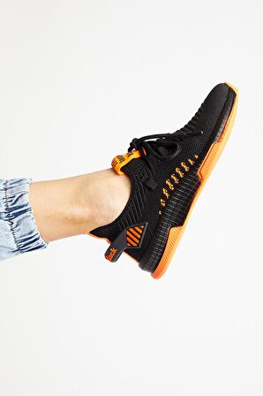 Tonny Black Siyah Turuncu Unisex Spor Ayakkabı Tbqnl Siyah Turuncu-42