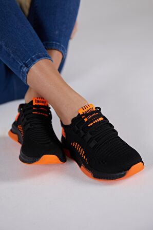 Tonny Black Siyah Turuncu Unisex Spor Ayakkabı Tbqnl Siyah Turuncu-42