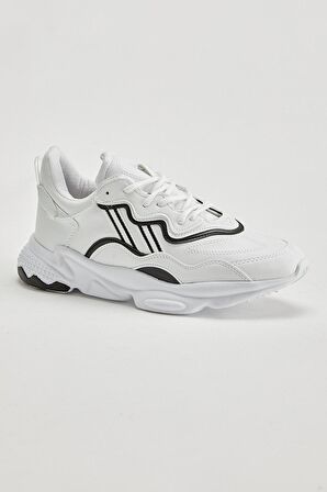 Tonny Black Beyaz Siyah Unisex Spor Ayakkabı Tb248  Beyaz Siyah-39