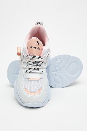 Tonny Black Beyaz Pembe Bayan Spor Ayakkabı Tbkpl Beyaz Pembe-40