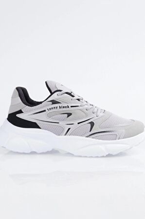 Tonny Black Unisex Gri Faylon Taban Spor Ayakkabı Tbb013