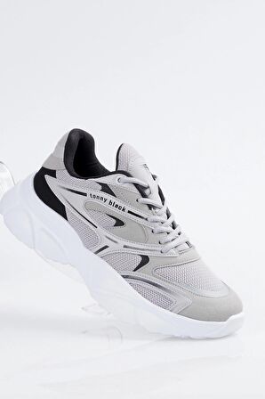 Tonny Black Unisex Gri Faylon Taban Spor Ayakkabı Tbb013