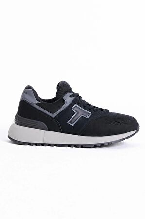 Tonny Black Unisex Siyah Kaymaz Eva Taban Bağcıklı Sneaker