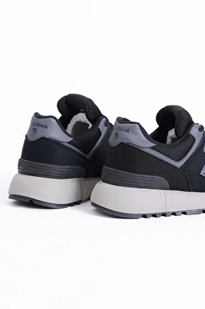 Tonny Black Unisex Siyah Kaymaz Eva Taban Bağcıklı Sneaker