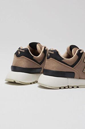 Tonny Black Unisex Bej Kaymaz Eva Taban Bağcıklı Sneaker