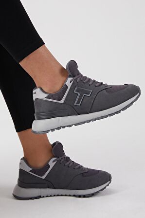 Tonny Black Unisex Füme Kaymaz Eva Taban Bağcıklı Sneaker