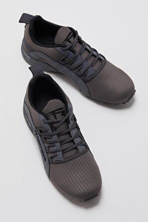 Tonny Black Erkek Füme Rahat Kalıp Termo Taban Bağcıklı Sneaker