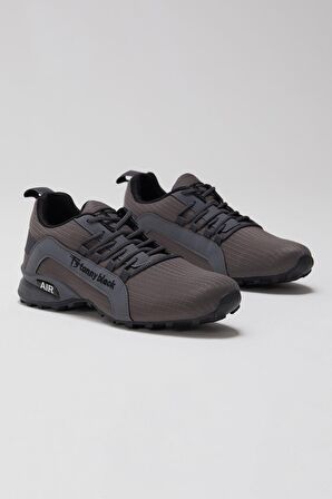 Tonny Black Erkek Füme Rahat Kalıp Termo Taban Bağcıklı Sneaker