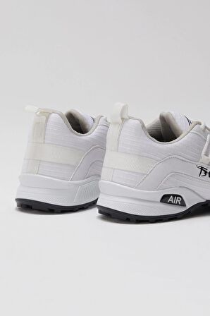 Tonny Black Erkek Beyaz Rahat Kalıp Termo Taban Bağcıklı Sneaker