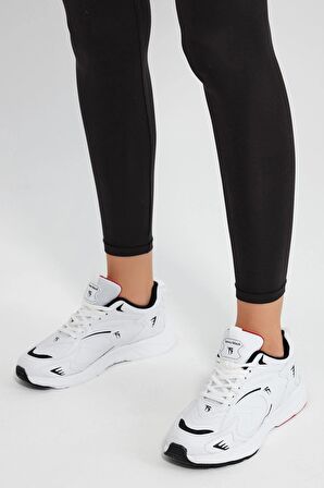 Tonny Black Unisex Beyaz Cilt Faylon Taban Rahat Kalıp Unisex Ayakkabı