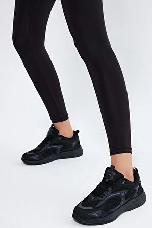 Tonny Black Unisex Siyah Füme Faylon Taban Rahat Kalıp Unisex Ayakkabı