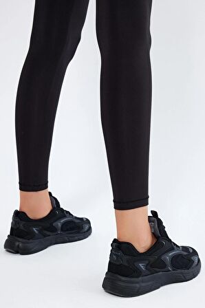 Tonny Black Unisex Siyah Füme Faylon Taban Rahat Kalıp Unisex Ayakkabı