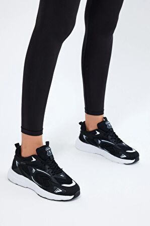 Tonny Black Unisex Siyah Beyaz Faylon Taban Rahat Kalıp Unisex Ayakkabı