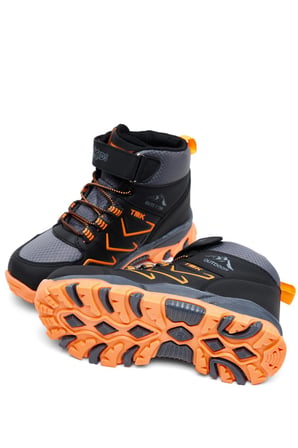 Tonny Black Çocuk Unisex Füme Oranj Rahat Kalıp Renkli Taban Bot