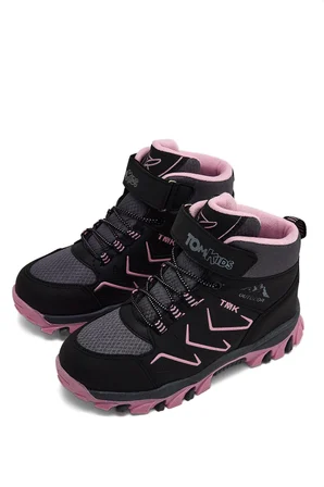 Tonny Black Çocuk Unisex Füme Pembe Rahat Kalıp Renkli Taban Bot