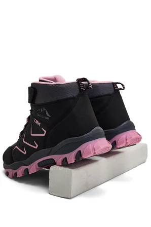 Tonny Black Çocuk Unisex Füme Pembe Rahat Kalıp Renkli Taban Bot