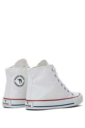 Tonny Black Çocuk Unisex Beyaz Rahat Kalıp Bağcıklı Uzun Spor Ayakkabı